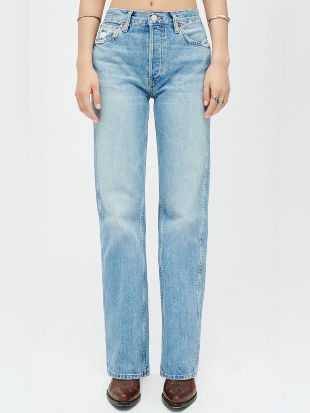 NWT ReDone 90's Highrise Loose Jean Size 27 Worn Blue